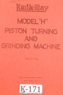 Kwik-Way-Kwik-Way Model H, Piston Turning Grinding Machine Instructions Manual-H-01
